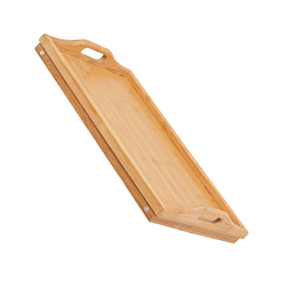 Foldable Bamboo Desk Bed Laptop Stand Foldable Table Breakfast Serving Tray