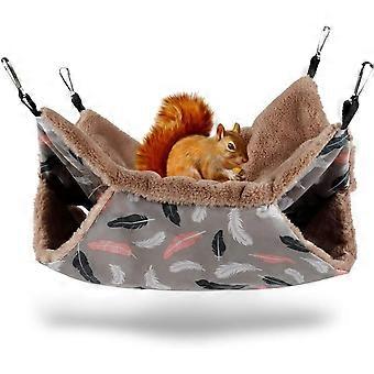 Pet Hanging Bed for Hamster, Ferret, Rat - Small Animal Hammock with Soft Fleece, Easy Clean, Metal Buckles