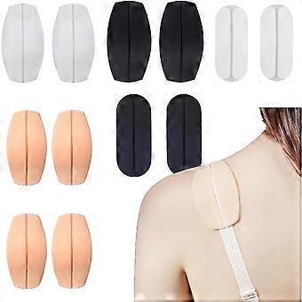 12 stk. bh-stropper gelpuder skridsikre skulderpuder bh-stropper puder stof lindring