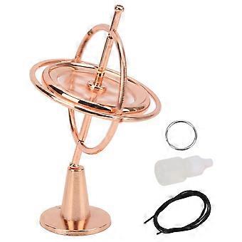 Metalen gyroscoopbeugel Gyroscoop decompressie speelgoed Mini balans tol artefact Roségoud