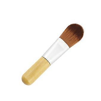 2pcs Mini Foundation Brushes with Short Wooden Handle Portable Nylon Fiber Makeup Brush