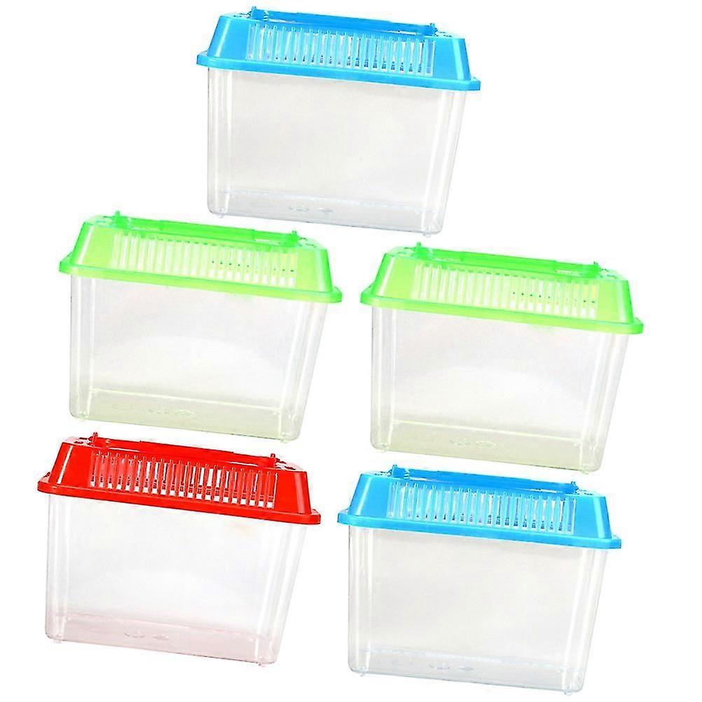 Plastic Small Aquariums | For Turtle, Small Fish, Hamster | Assorted Color | 5pcs