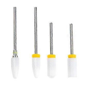 4pcs Ceramic Nail Drill Bits Replacement Cuticle Drill Bits Nail Art Supplies