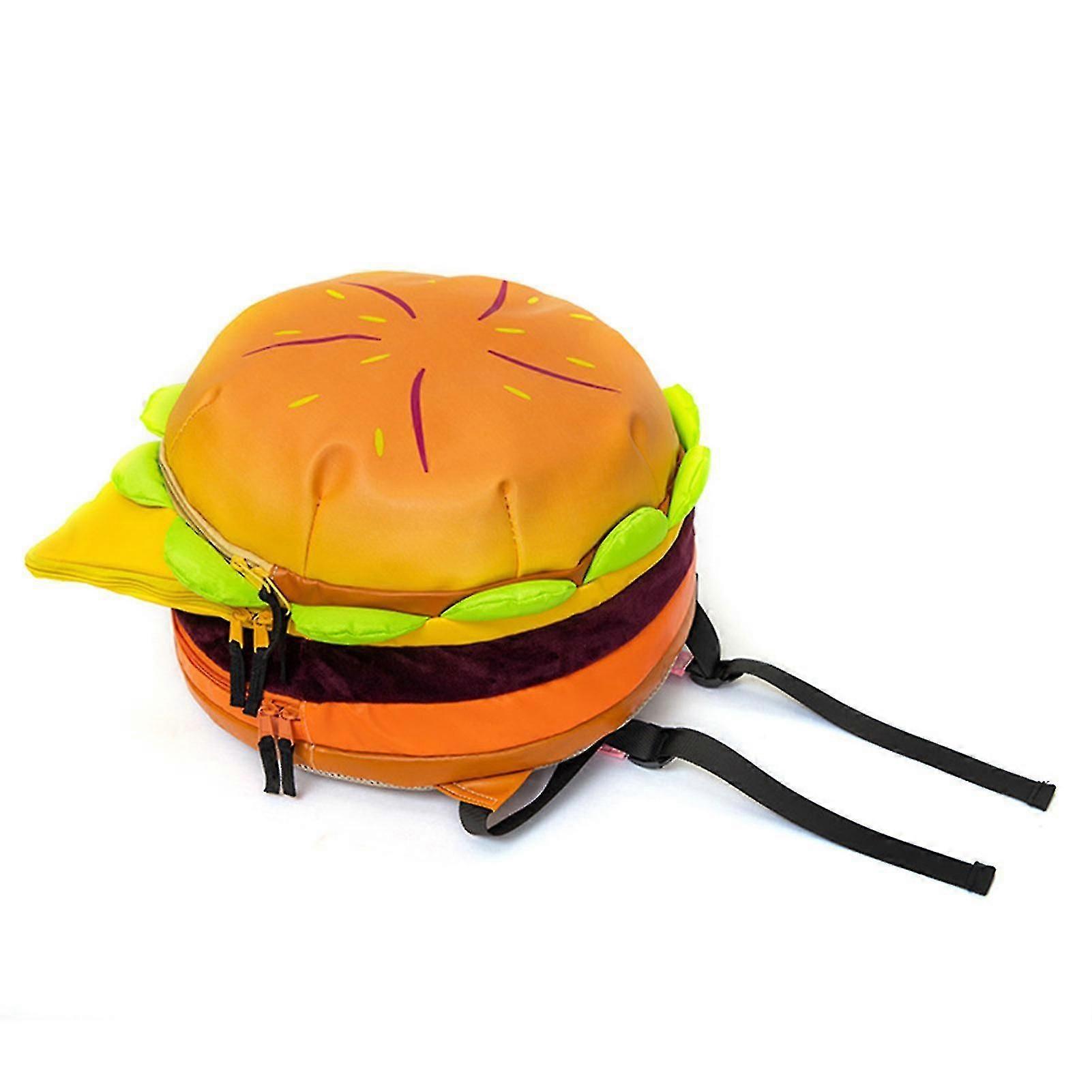 Novelty Hamburger Backpack Multi-Compartment Hamburger Backpack School Supply