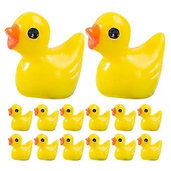 60pcs Miniature Duck Figurine Mini Duck Statue Mini Garden Landscape Ornament