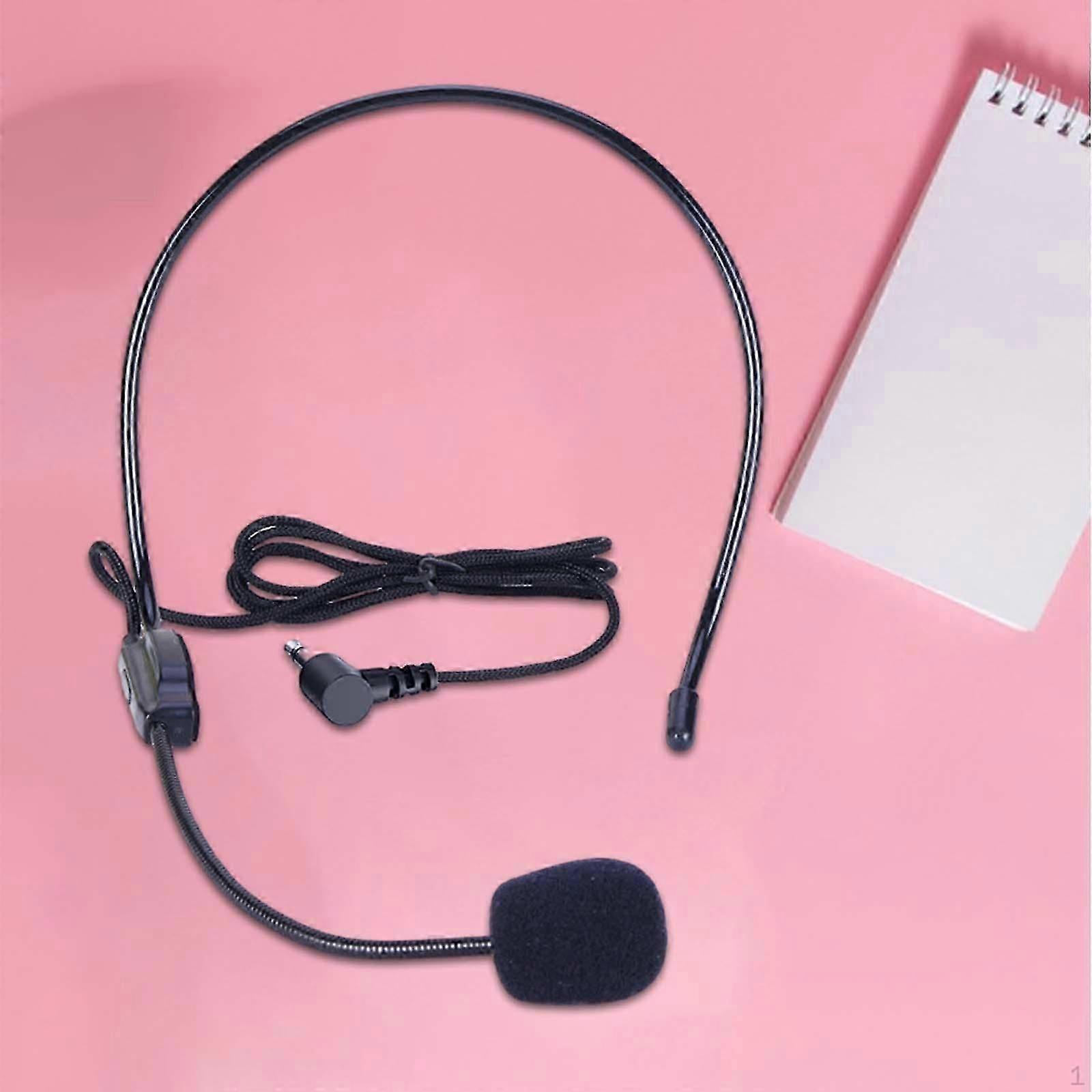 Wired Microphone Headset Mic Head Mounted Multipurpose Systems Volume Amplifier for 26-27