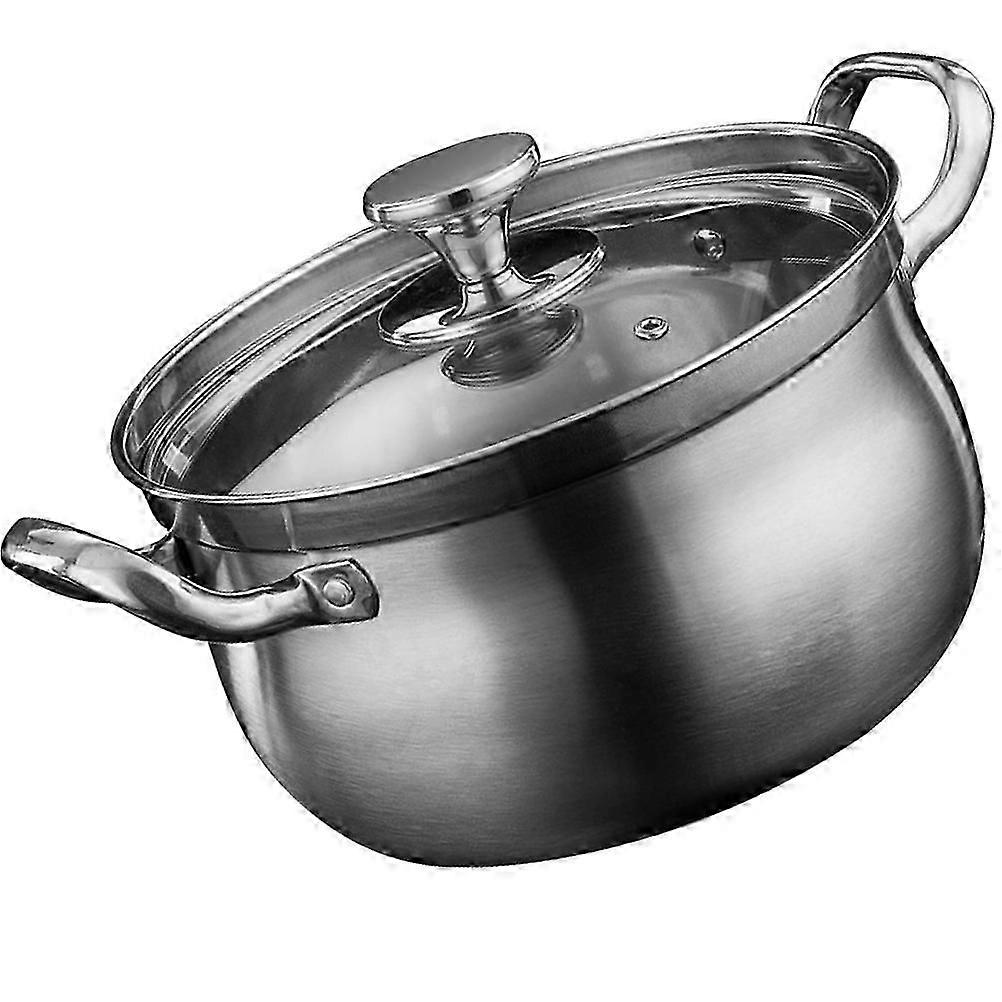 Silver Stainless Steel Soup Pot Multi-Function Heating Pot