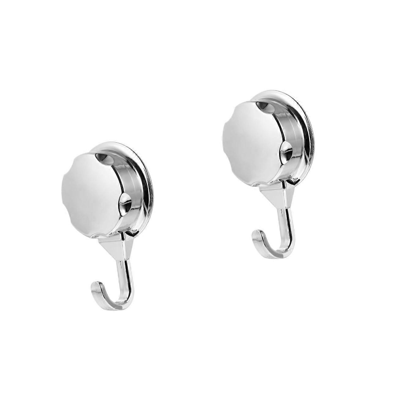 2pcs Reusable Suction Cup Hooks for Bathroom and Kitchen, Tool Traceless Wall Hooks
