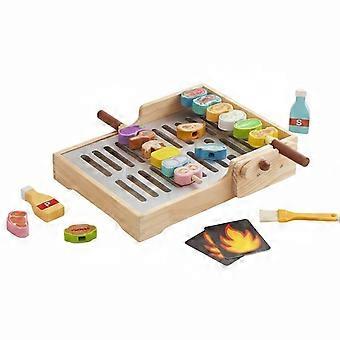 Kids Barbecue Play Set Manual Crank Kids Grill Set Realistic Design Barbecue
