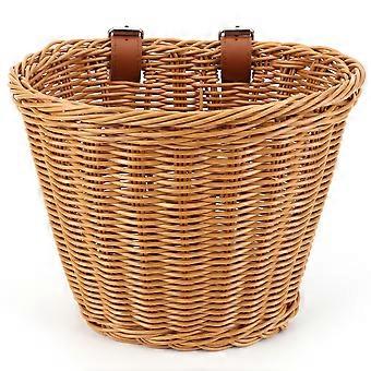 Front Handlebar Bicycle Basket Adjustable Traditional Bicycle Basket Waterproof Hand Woven Bike Basket Vintage Bike Accessories