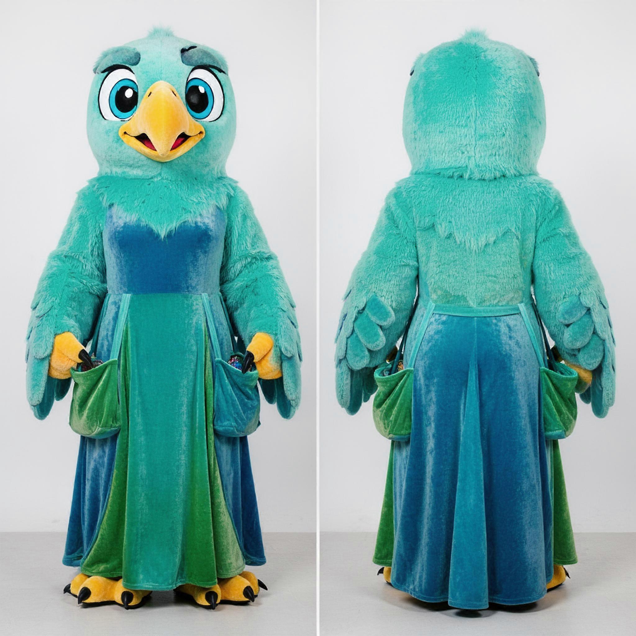 MASTICOT Turquoise Feathered Haasts Eagle Mascot