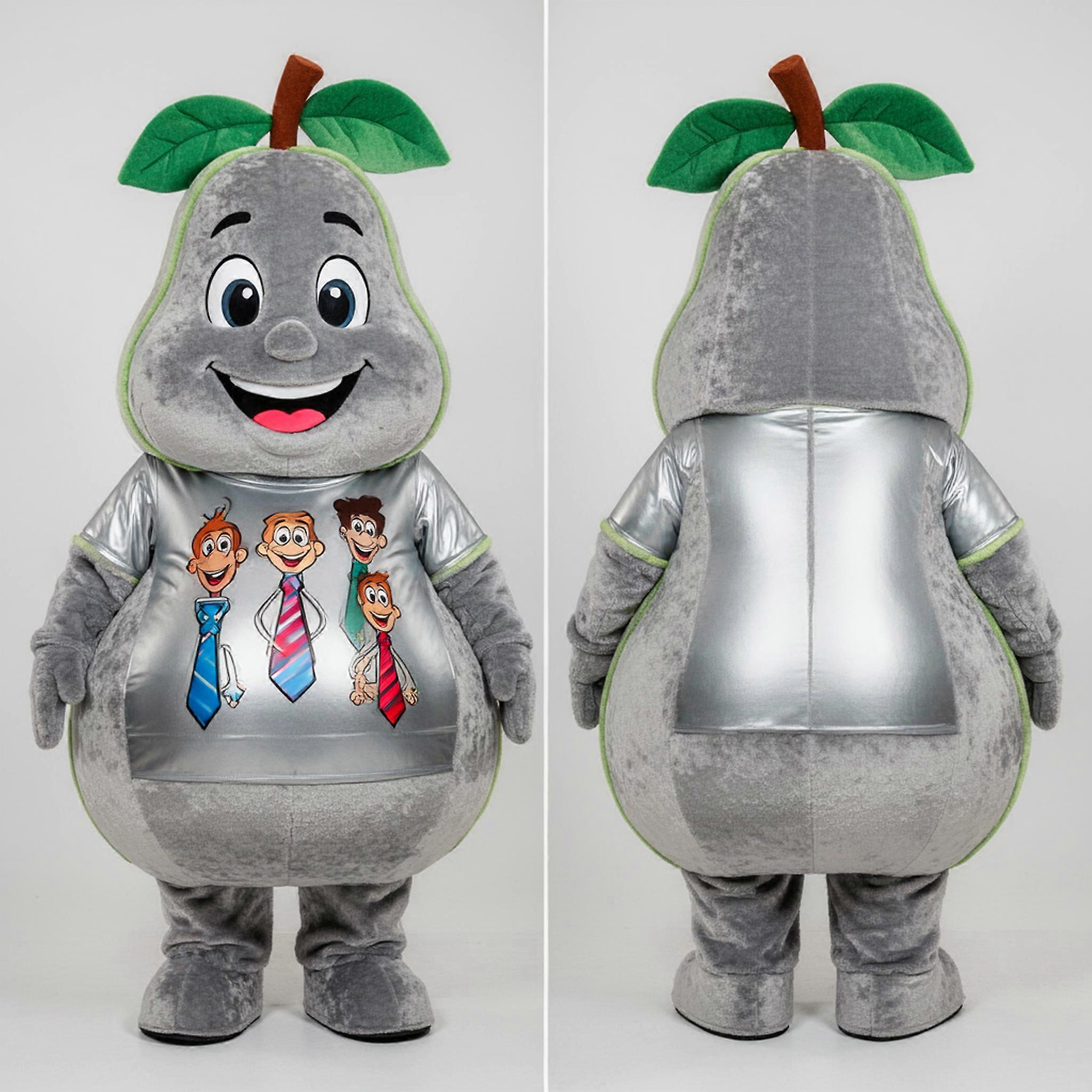 MASTICOT Silver Plush Pear Mascot