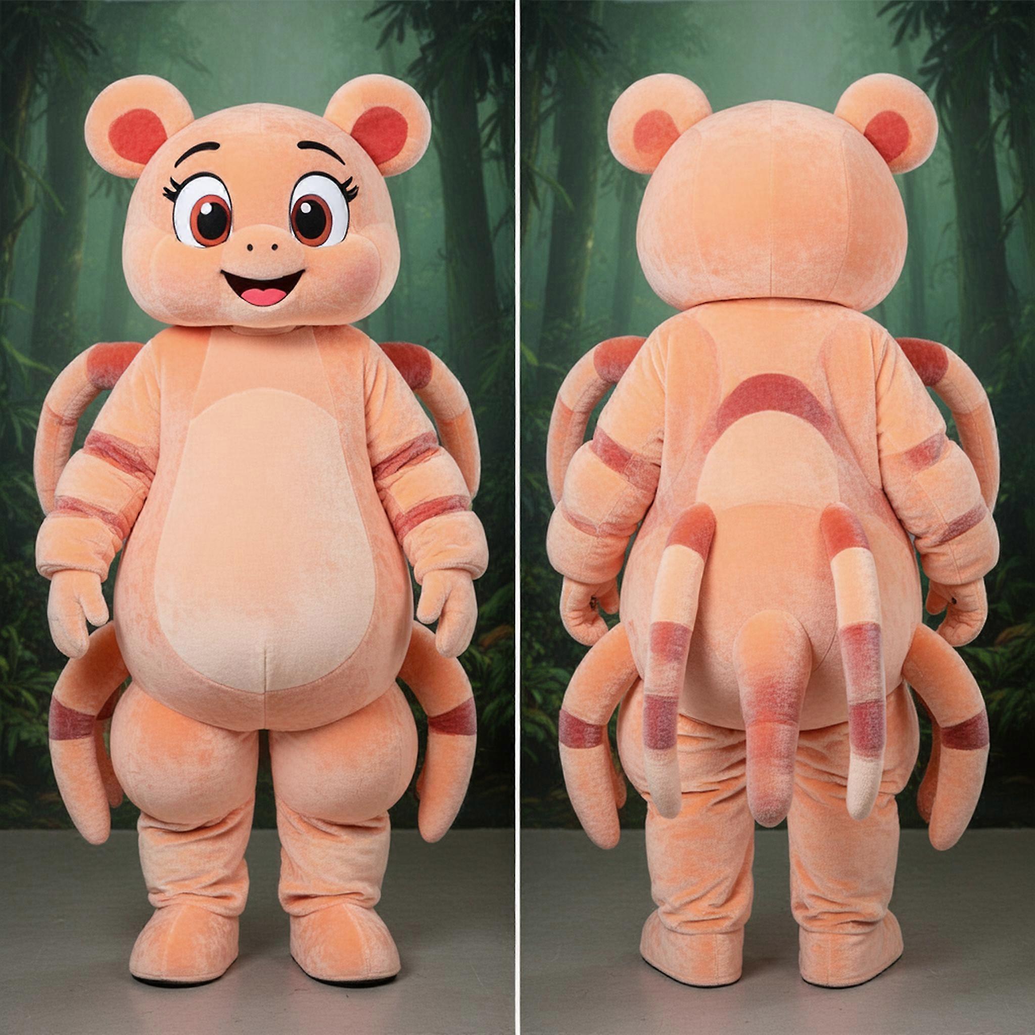 MASTICOT Peach Velvety Oversized Spider Mascot