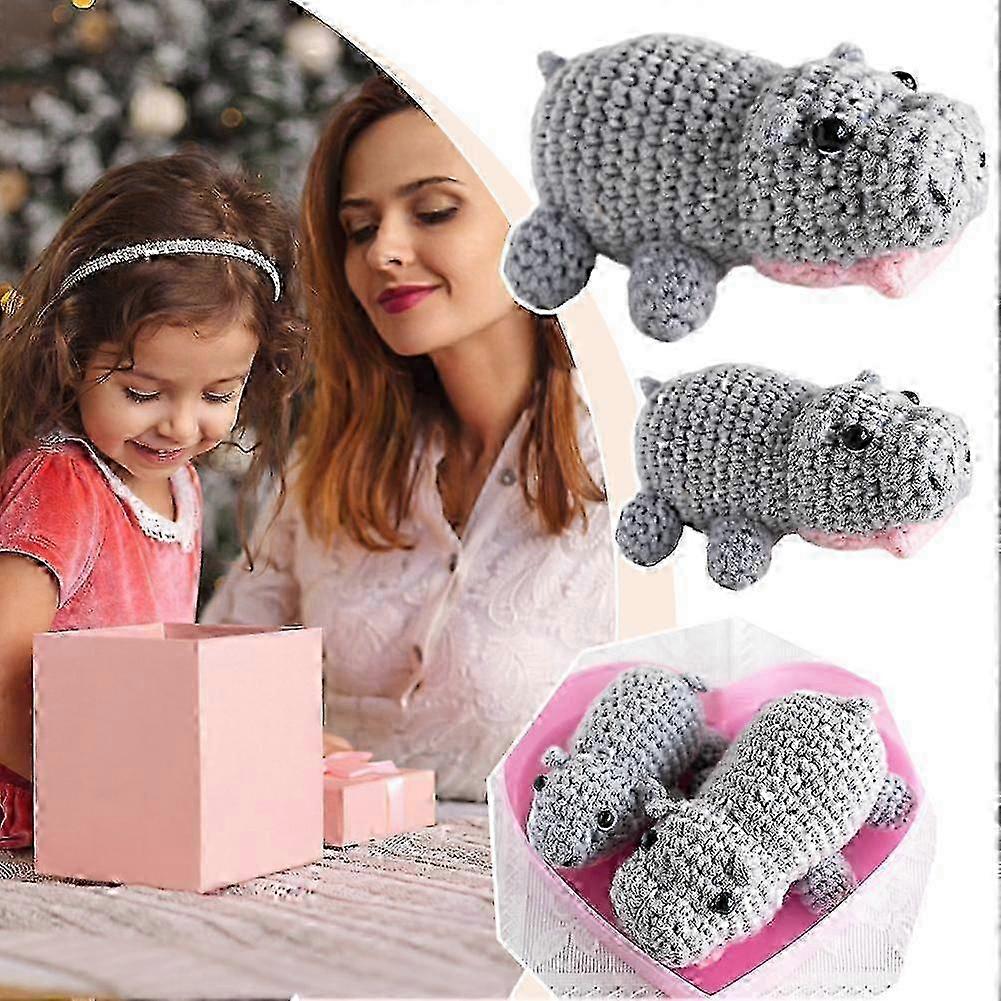 Trendy Crocheted Craft Hippos Hook Weaving as a Unique Creative Gift