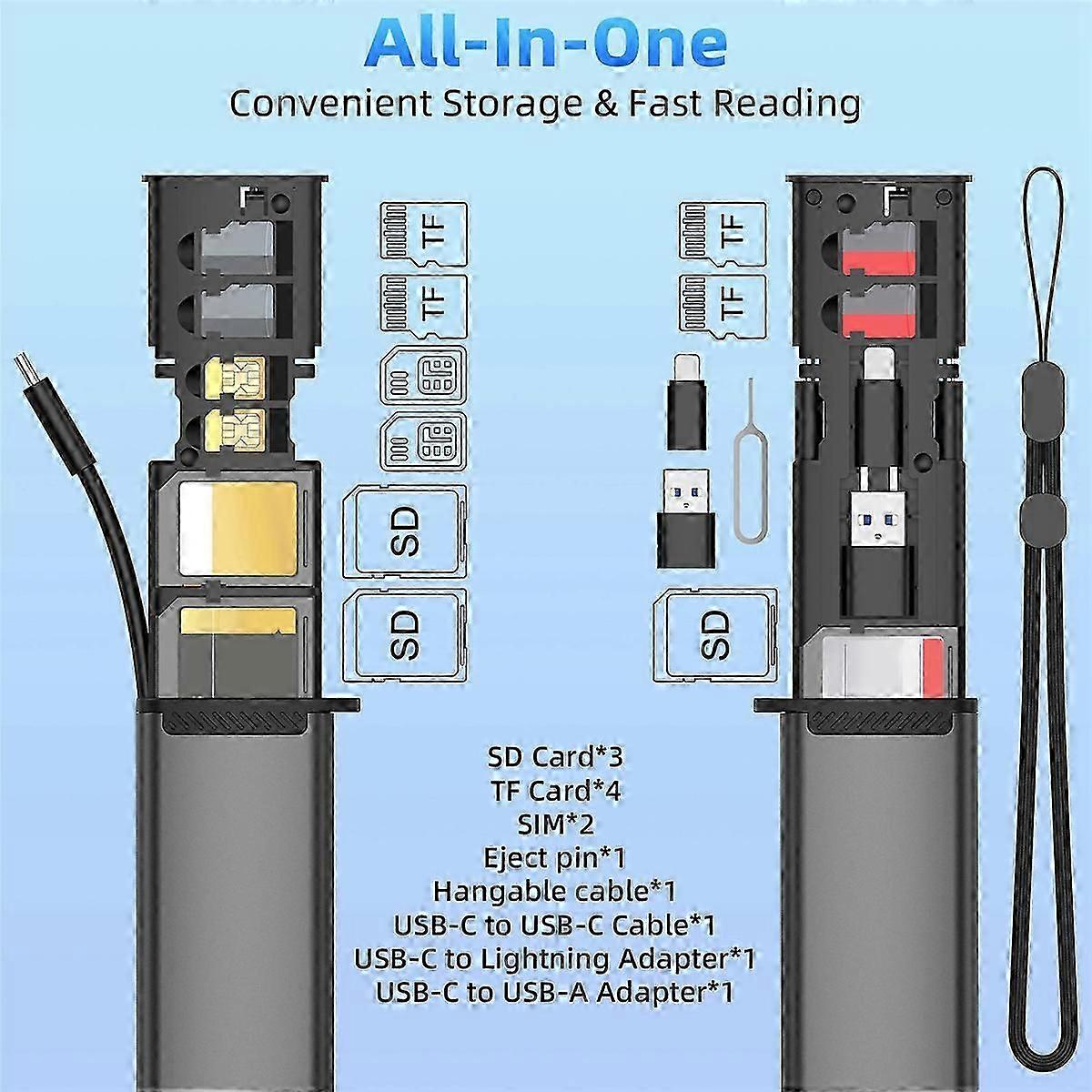 13 in 1 USB Type C OTG Adapter Multi Function Data Wire Rod