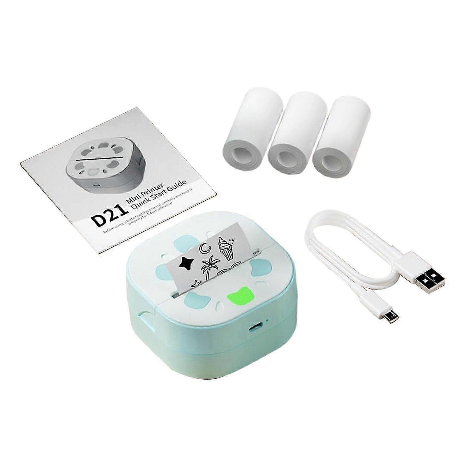Mini Sticker Printer Pocket Mini Printer compatible with Study Notes Lists DIY Scrapbook