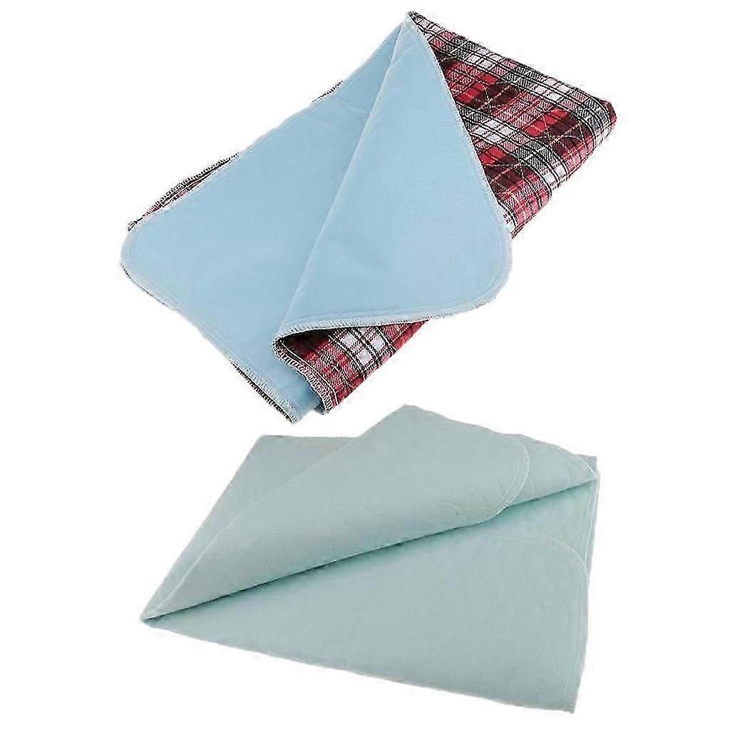 2x Washable Reusable Bedwetting Incontinence Bed Pad Absorbent Sheet