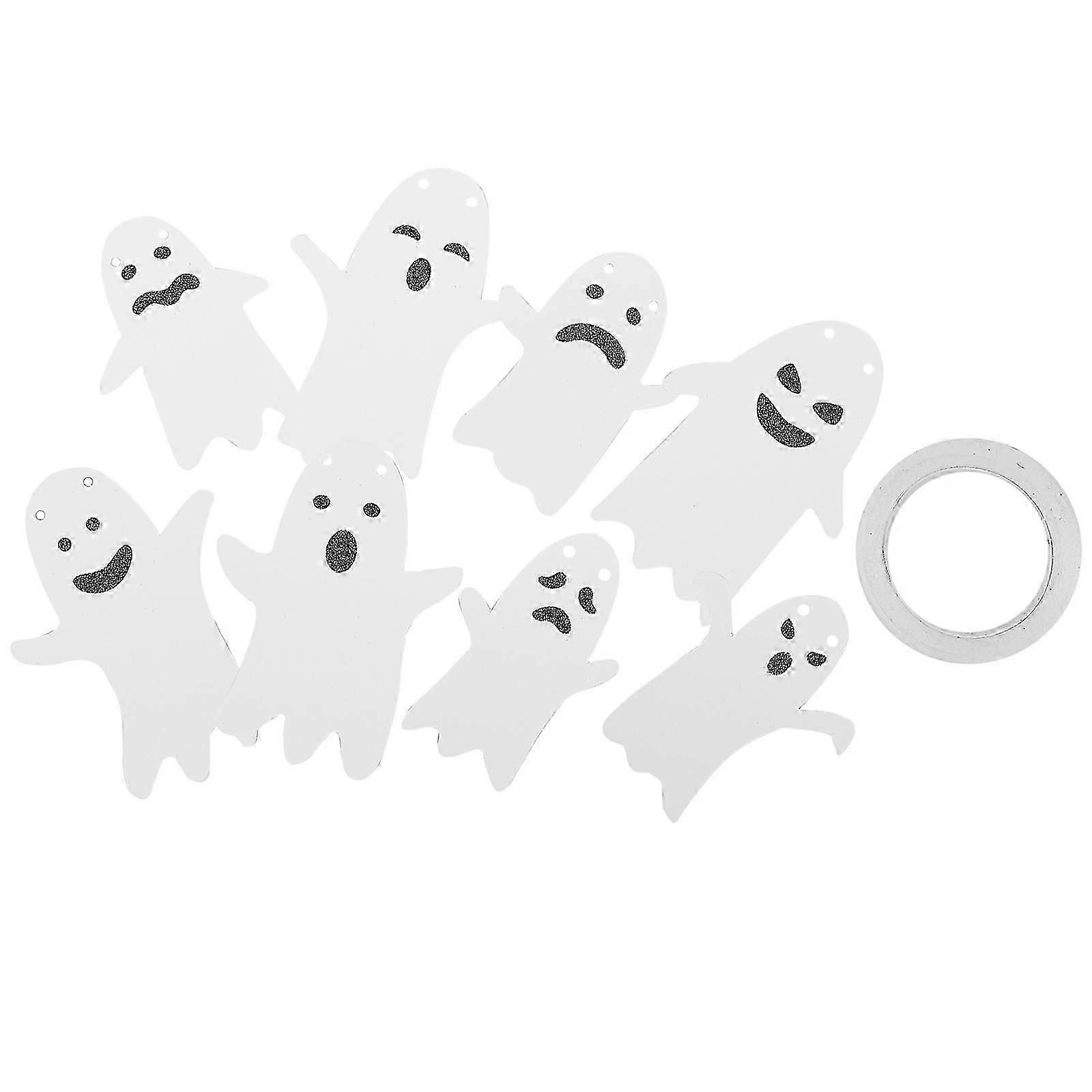 Halloween Party Decorations 8 Sets White Hanging Ghosts Banner Strings