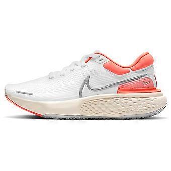 Tênis Nike ZoomX Invincible Run Flyknit Branco e Laranja Brilhante Feminino CT2229-100