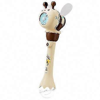 Outdoor Play Bubble Machine for Kids Ages 3-5, Handheld Bee Design with LED Lights