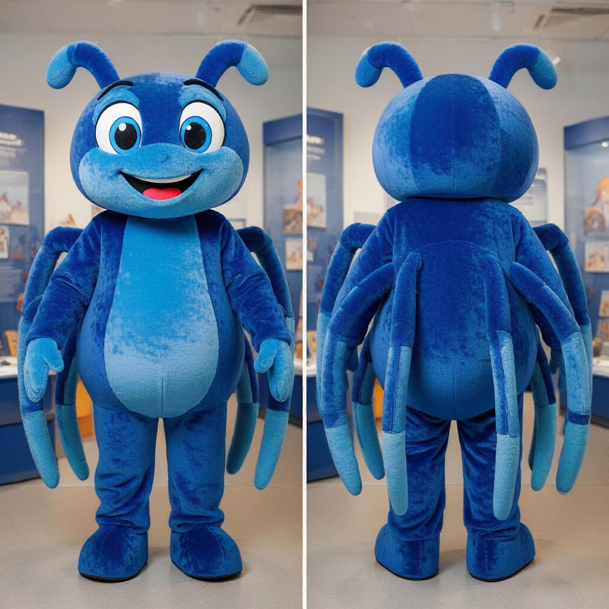 MASTICOT Blue Friendly Spider Mascot