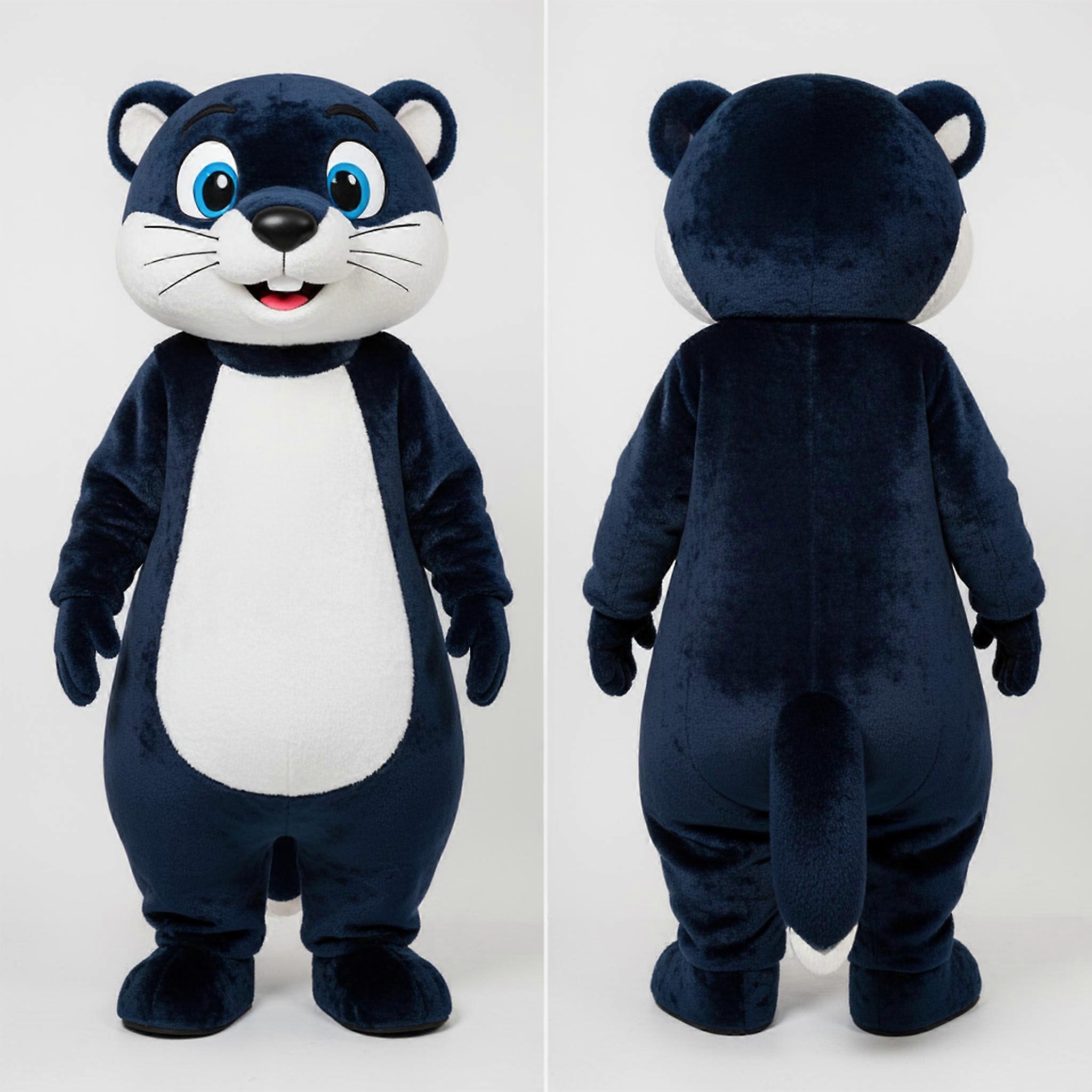 MASTICOT Navy Rounded Weasel Mascot