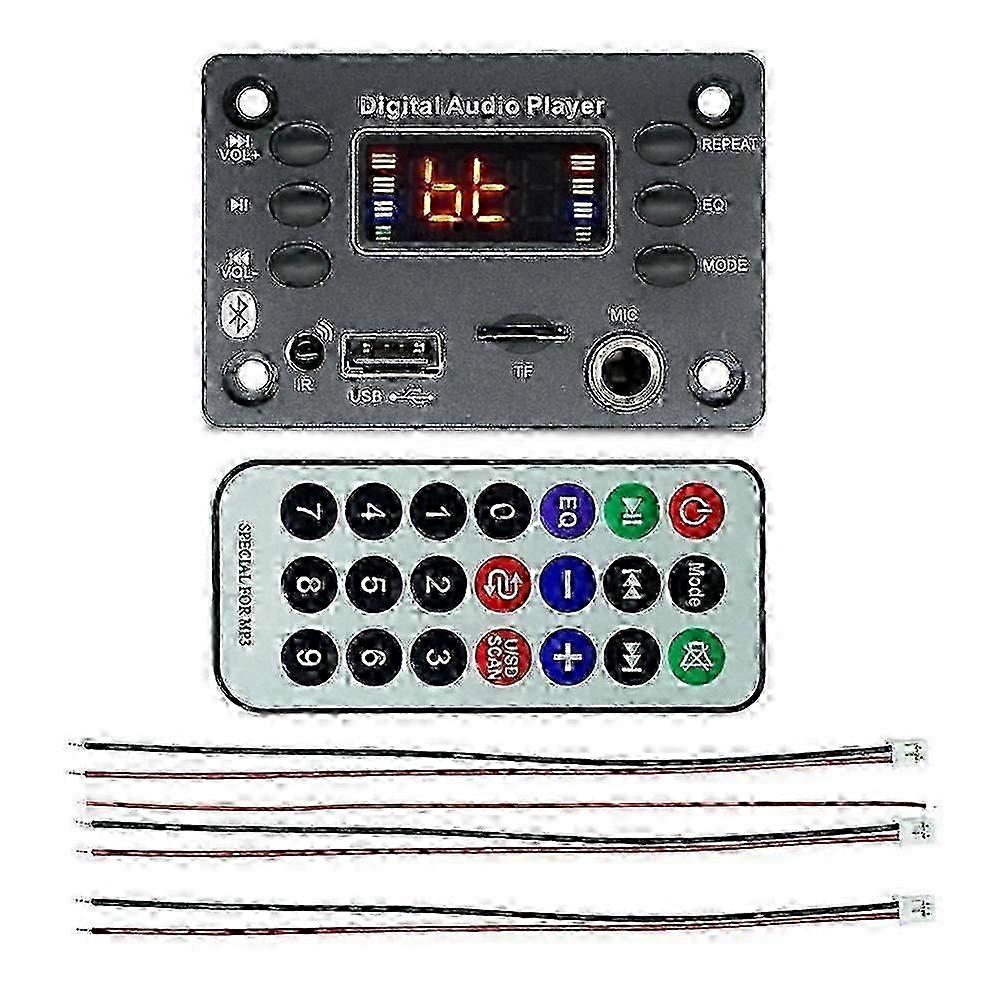 Microphone Interface Bluetooth Mp3 Decoding Board Amplifier Board 2X25W Bluetooth Module Car o Accessories SD