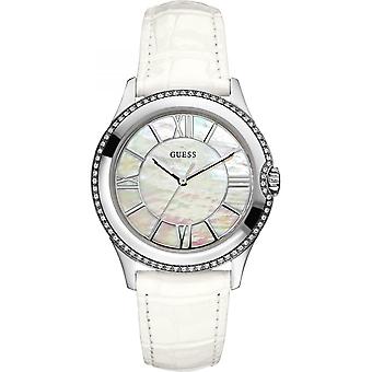 Guess moonbeam Quartz Analog Woman Watch with Cowhide Bracelet W85116L1