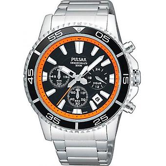 Pulsar sports Quartz Analog Man Watch with PT3035X1 Stainless Steel Bracelet