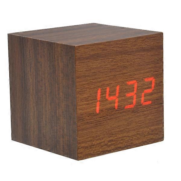 Electronic Clock Mini Cube Shaped Voice Activated Alarm Clock 008-4