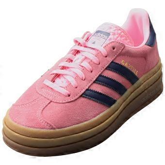 adidas Gazelle Bold Womens Fashion Trainers in Pink Blue