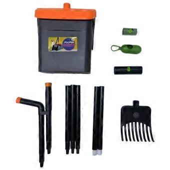Long Handle Dog Pooper Scooper, Adjustable Foldable Pet Poop Scooper for Yard, Heavy Duty Dog Waste Pickup Tool, Ergonomic Grip for Backyard Lawn