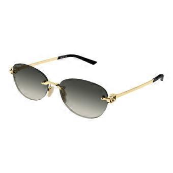 Gucci GG2230SA Asian Fit 002 Rimless Gold Women Oval Sunglasses UV2 Original