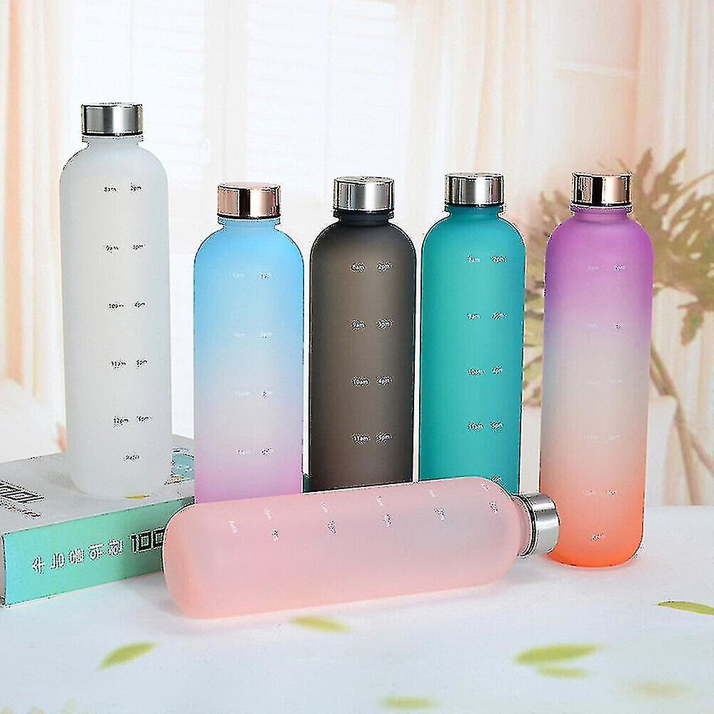 1l Bouteille d’eau Flacon de boisson motivationnelle avec marquages temporels Bpa Free Sport Gym