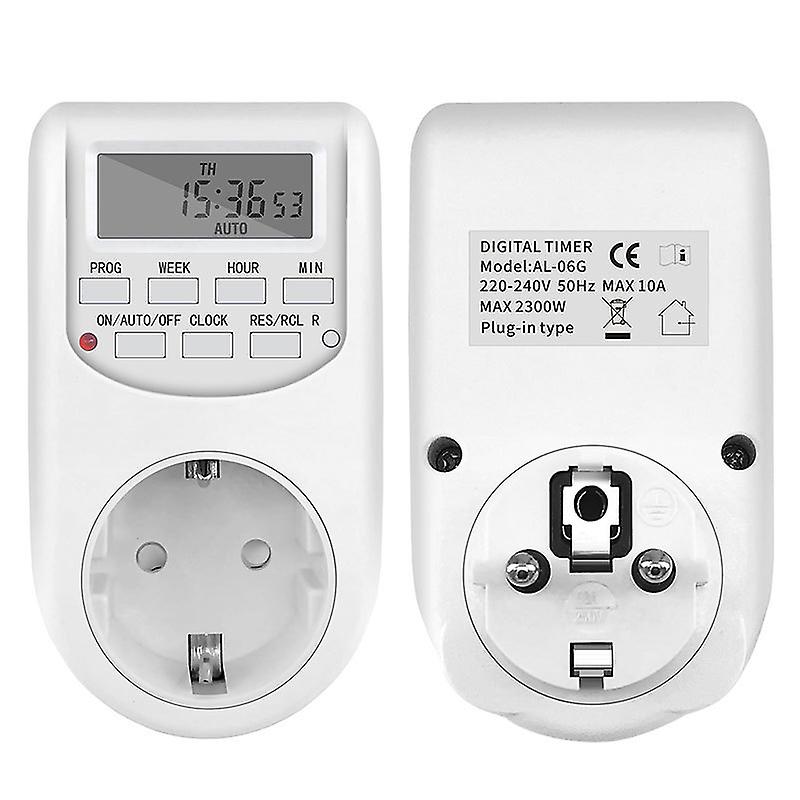 Eu Plug Timer Switch Energy Saving Digital Kitchen Timer Outlet Week Hour Programmable Timing Socket