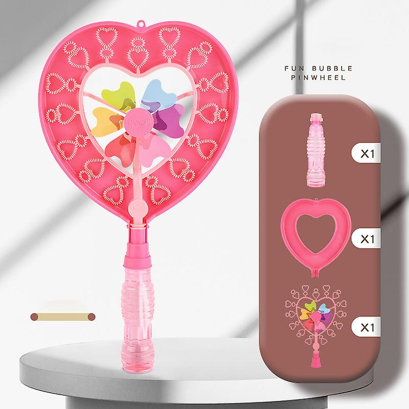 Children's Windmill Bubble Machine Water Automatic Blowing Bubble Stick Girl Toy