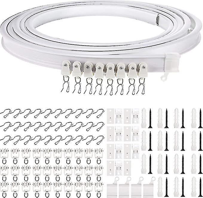 5m Curtain Track Curved Track Bendable Curved Curtain Mute Slide With Accessories