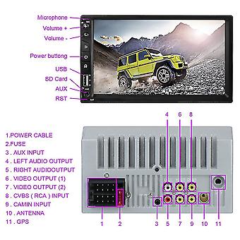 thumbnail image 2 of METEESER 7" 2DIN Car MP5 Player – Bluetooth, Touchscreen, FM, USB/AUX, Mirror Link, Built-in DVR 2 of 5