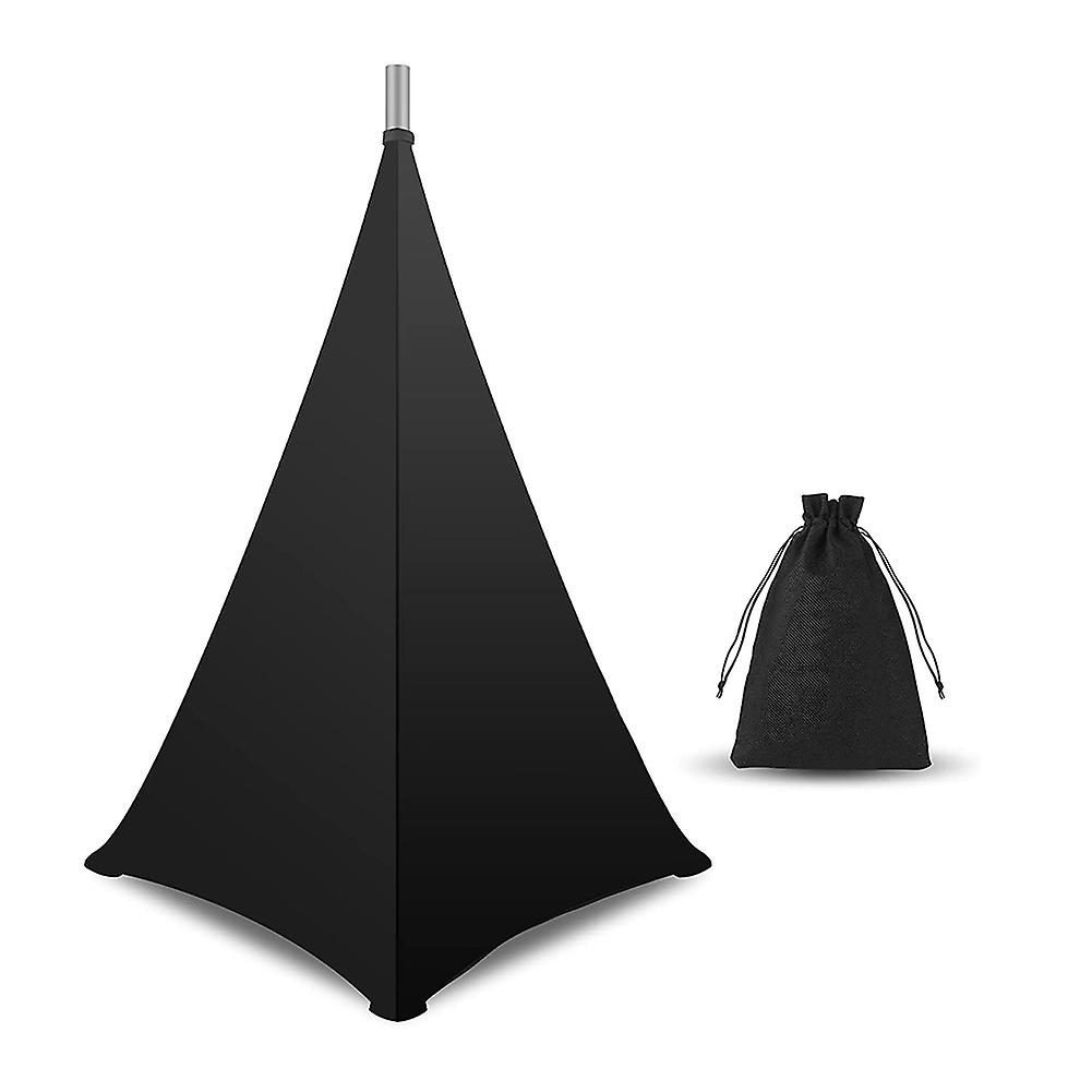 Speaker Stand Cover, DJ Speaker Stand Tripod Scrim Skirt with Carry Bag, 360 Degree Black Cover for