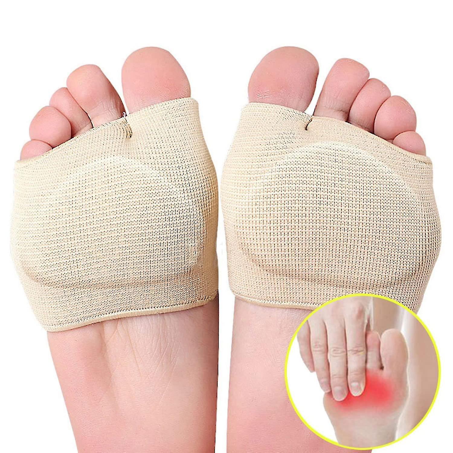 وسادات مشط القدم للنساء والرجال كرة وسادة القدم - جل الأكمام وسادة وسائد - نسيج الجوارب الناعمة للدعامات