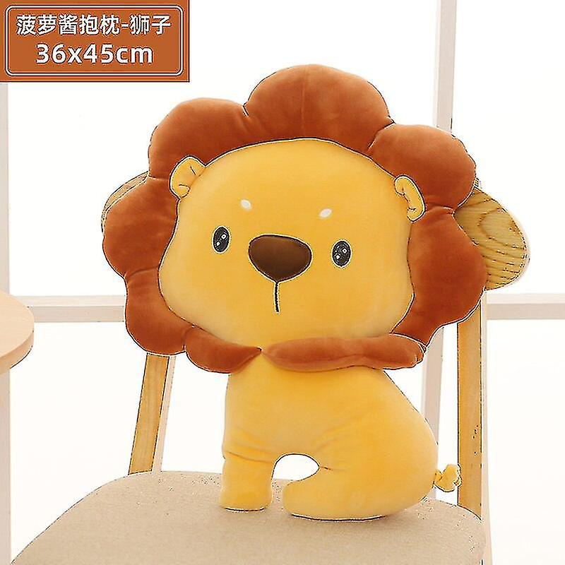 Soft Plush Animals Pillow Toy Stuffed Lion Duck Crab Pillow Cushion Sofa Decor Kawaii Tissue Box Child
