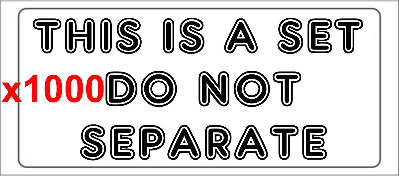 This Is A Set Do Not Separate Shipping Label Adhesive Warning Mailing Sticky Sticker 56x25mm