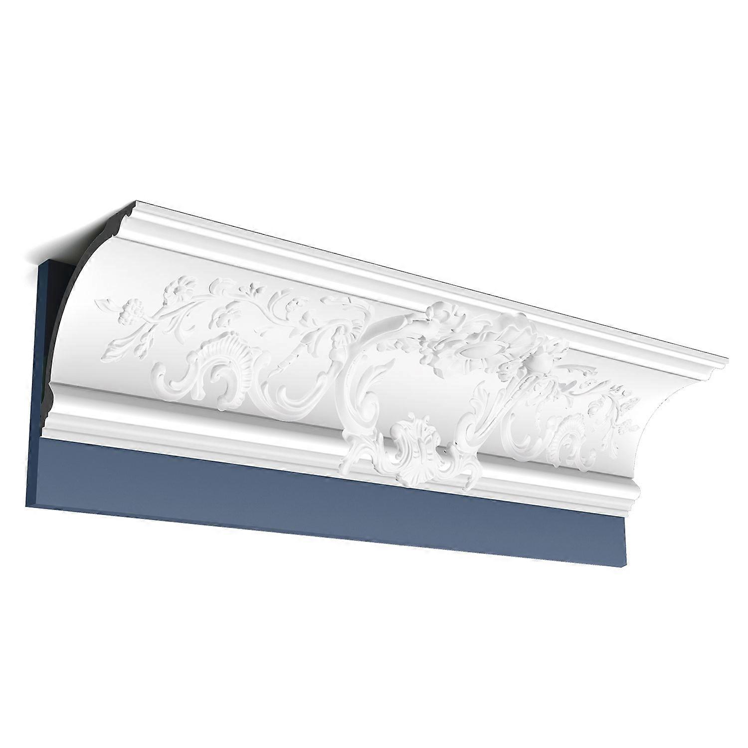 Orac Decor 1 x Cornice moulding C338A LUXXUS 200 cm x 18.4 cm x 18.4 cm white Purotouch® pre-primed lightweight, sturdy, dimensionally stable