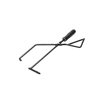Outdoor Hammer Carbon Clip Camping Barbecue Clip Charcoal Clip Beech Handle Carbon Clip Tongs,black