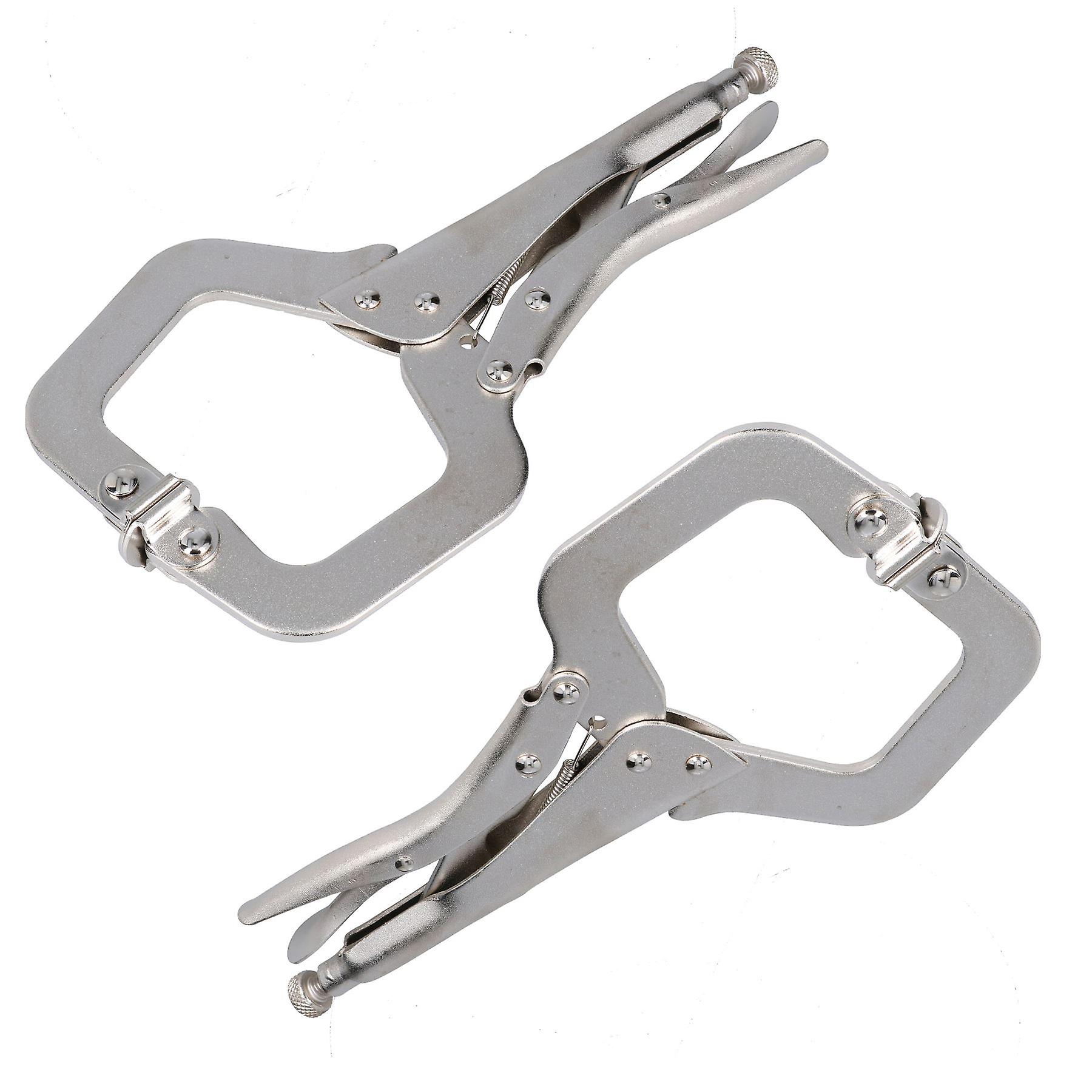 11” Welding C Clamp with Swivel Pads Fully Adjustable Quick Release Fastener 2pc