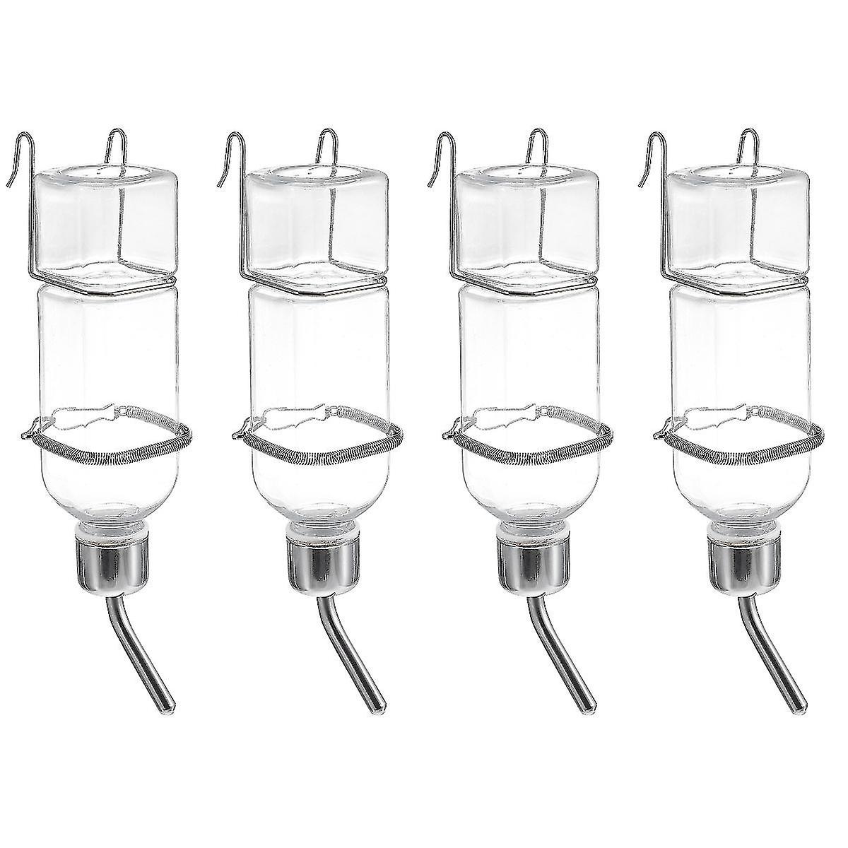 4 Pcs 350ml Plastic Rabbit Water Feeder Hanging Fountains Pet Drinking Bottle
