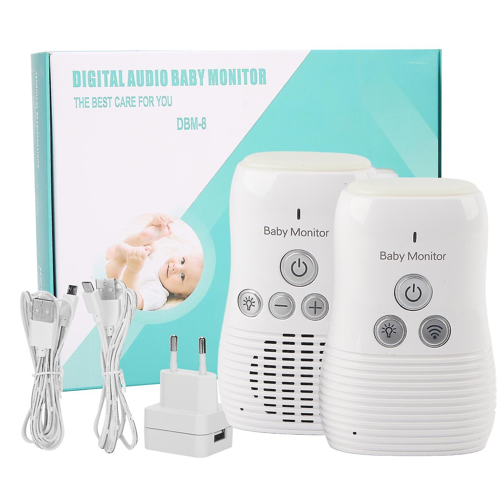 Baby Audio Monitor Twoway Talk Infant Intercom Wireless Night Light Home Security Device(prise Eu 100-240 V )