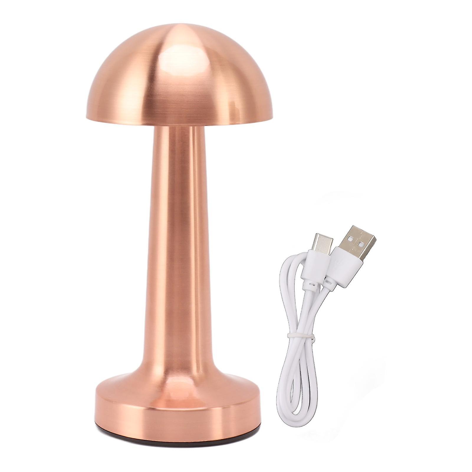 Rechargeable Mushroom Table Lamp, Dimmable, Touch Control, Home Decor