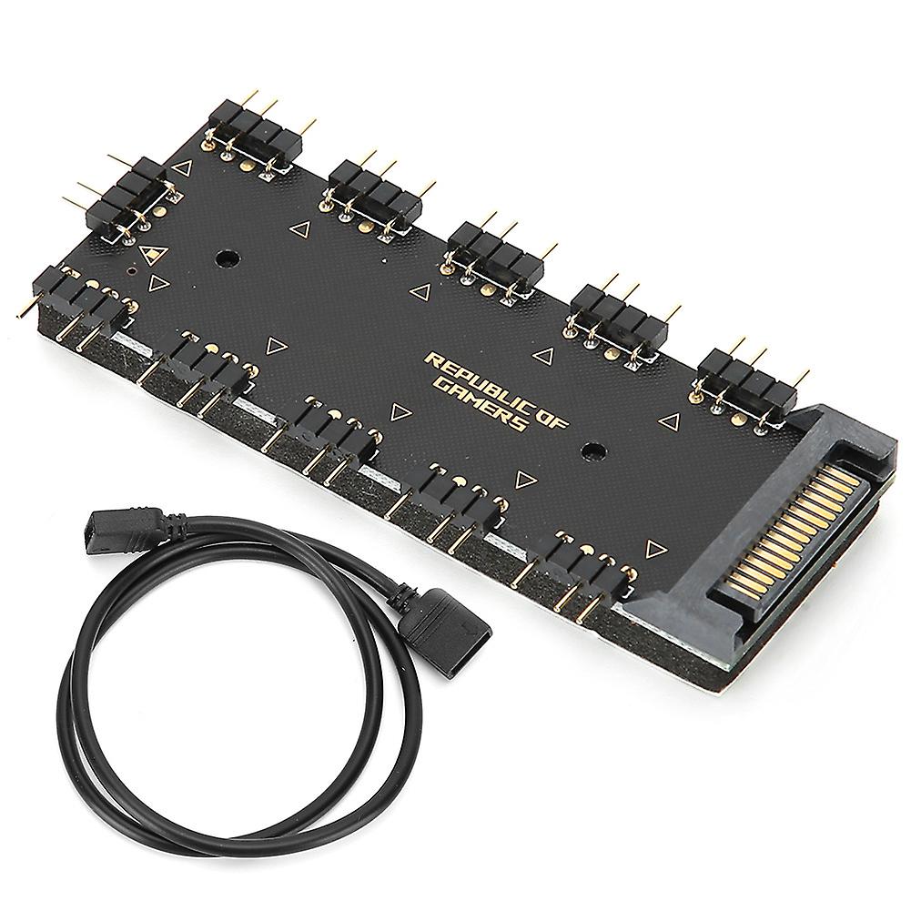 Hub Splitter Cable CPU Cooling Hub Electron PC Computer AURA RGB Adapter 5V SATA Powered Version5V SATA Powered Version