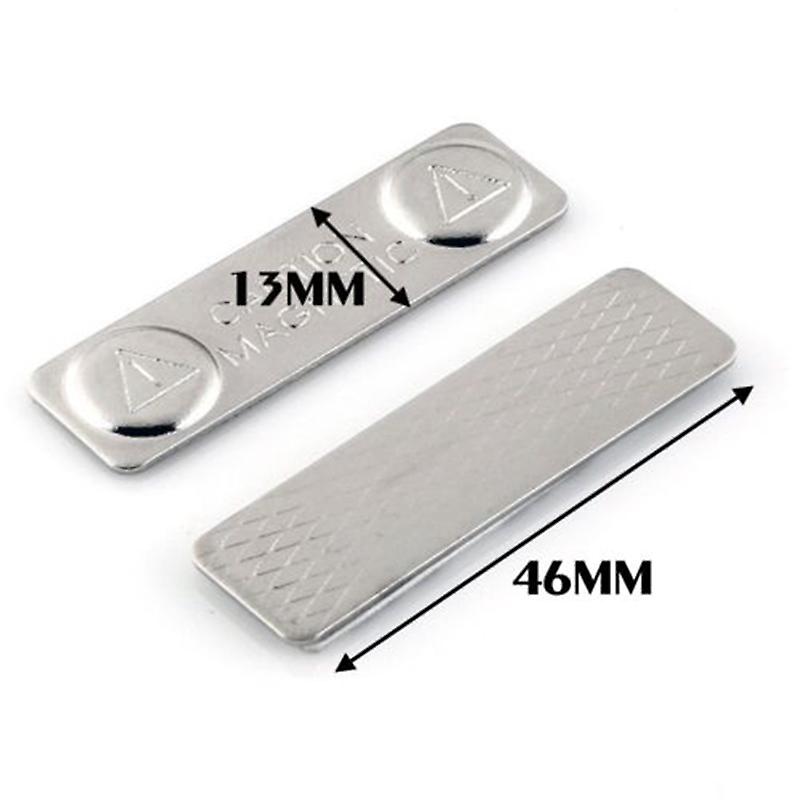 10pcs Strong Magnetic Name Tags Badge Metal Fastener ID Card Durable Attachment Holder